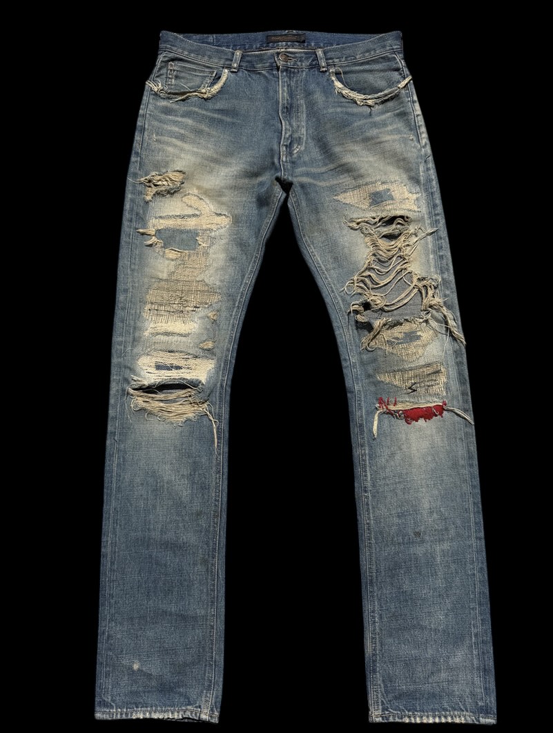 AW04 Undercover Red Yarn 68 Denim